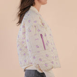 Floral Quilted Oversized Jacket in Lavender-Women - Outerwear - Jackets-VERY J-Sister Shirts, Cute & Custom Tees for Mama & Littles in Trussville, Alabama.