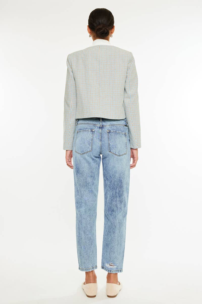 Daily Denim | High Rise Ankle Mom Fit-Women - Bottoms - Pants-Kan Can USA-Sister Shirts, Cute & Custom Tees for Mama & Littles in Trussville, Alabama.