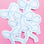Watercolor Bow in Blue | Waterproof Sticker-Home - Stationery - Stickers-Rock Paper Scissors-Sister Shirts, Cute & Custom Tees for Mama & Littles in Trussville, Alabama.