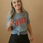 Huskies Foil | Adult Tee-Womens - Tops - Tees-Sister Shirts-Sister Shirts, Cute & Custom Tees for Mama & Littles in Trussville, Alabama.