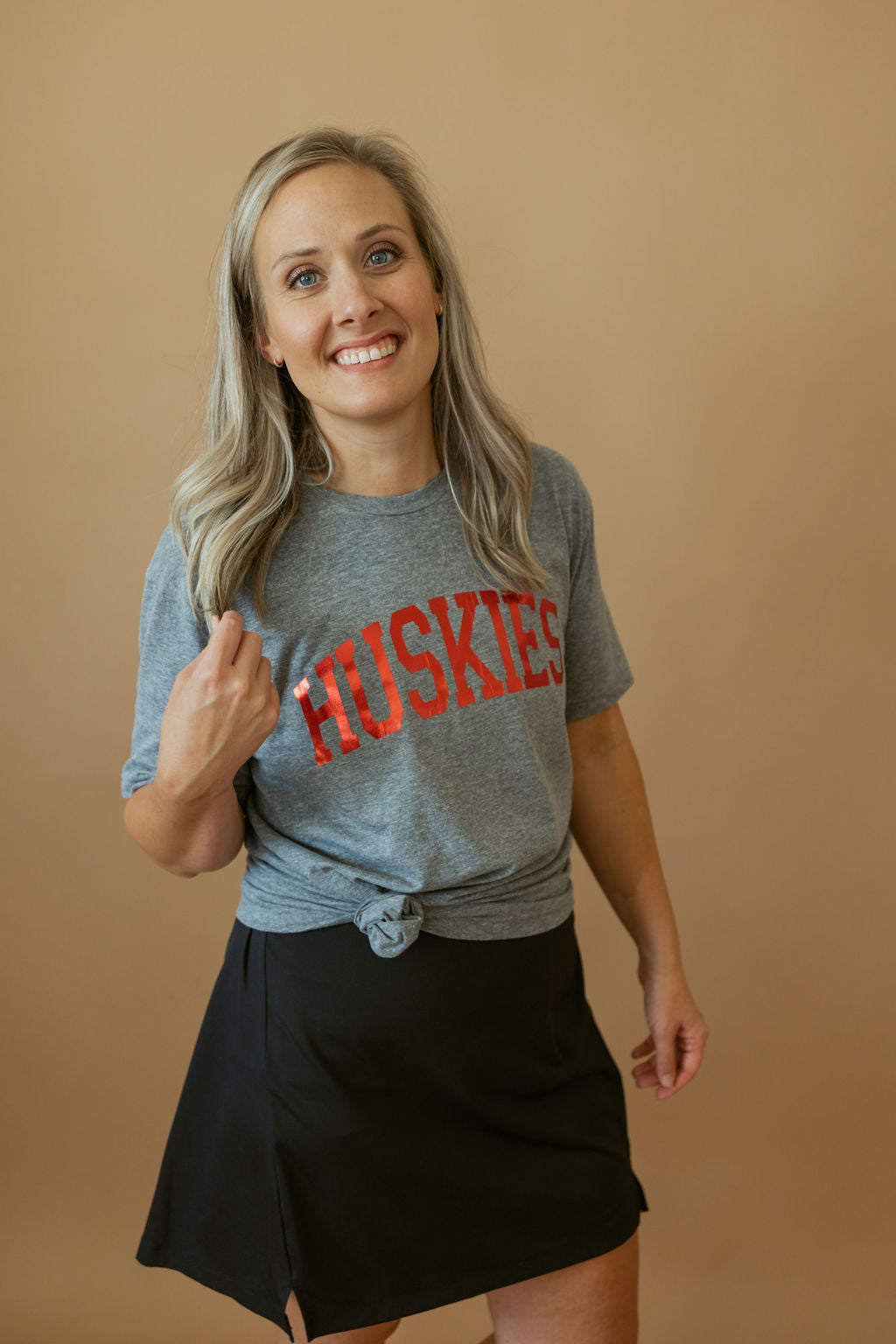 Huskies Foil | Adult Tee-Womens - Tops - Tees-Sister Shirts-Sister Shirts, Cute & Custom Tees for Mama & Littles in Trussville, Alabama.