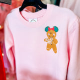 Gingerbread Mouse | Youth Puff Sleeve Crewneck | RTS-Kids Crewneck-Sister Shirts-Sister Shirts, Cute & Custom Tees for Mama & Littles in Trussville, Alabama.