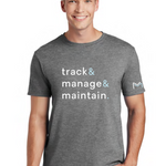 Track+Manage+Maintain | Adult Tee-Sister Shirts-Sister Shirts, Cute & Custom Tees for Mama & Littles in Trussville, Alabama.