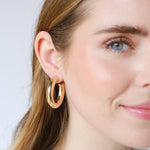 Gold Donut Hoop Earrings S-Women - Jewelry - Earrings-Nickel and Suede-Sister Shirts, Cute & Custom Tees for Mama & Littles in Trussville, Alabama.
