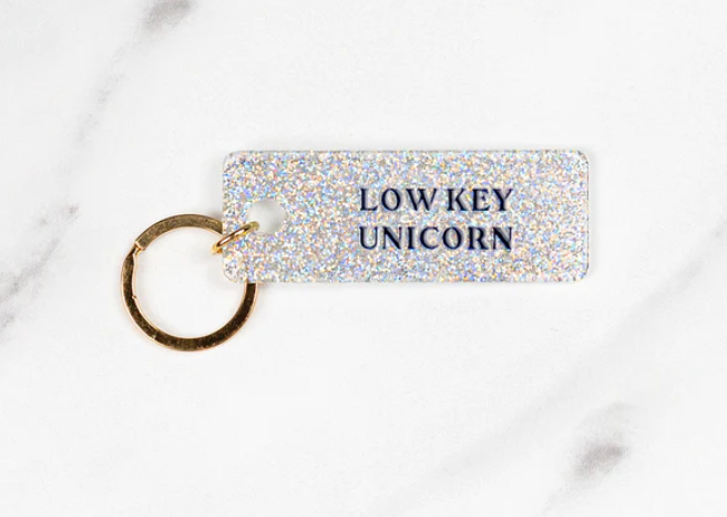 Low Key Unicorn | Keychain-Keychains-Candier-Sister Shirts, Cute & Custom Tees for Mama & Littles in Trussville, Alabama.