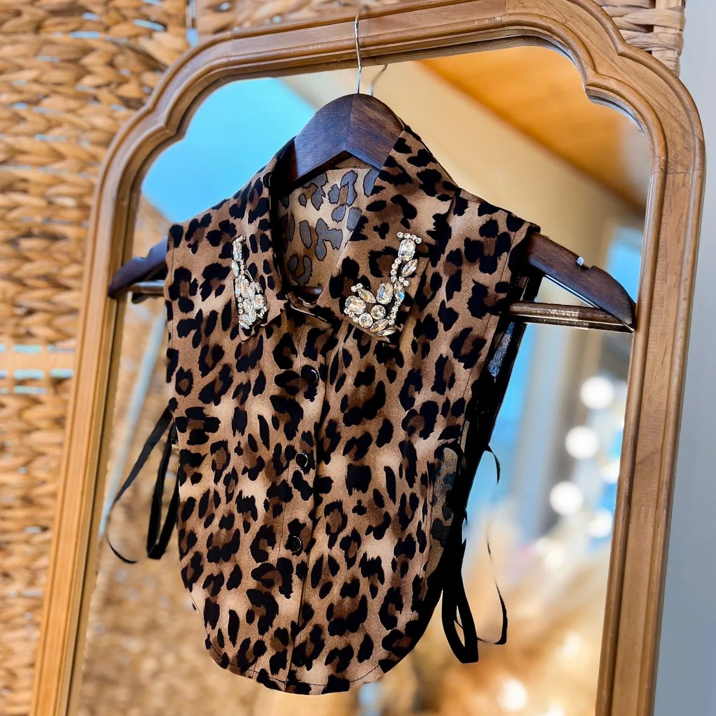 Polished Cheetah Layering Collar-Women - Accessories-Sister Shirts-Sister Shirts, Cute & Custom Tees for Mama & Littles in Trussville, Alabama.