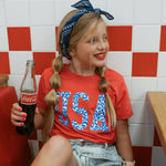 USA Leopard | Kids Tee | RTS-Kids Tees-Sister Shirts-Sister Shirts, Cute & Custom Tees for Mama & Littles in Trussville, Alabama.