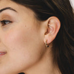 Gold Halo Hoop Earrings | Medium Everyday Hoops-Women - Jewelry - Earrings-Nickel and Suede-Sister Shirts, Cute & Custom Tees for Mama & Littles in Trussville, Alabama.