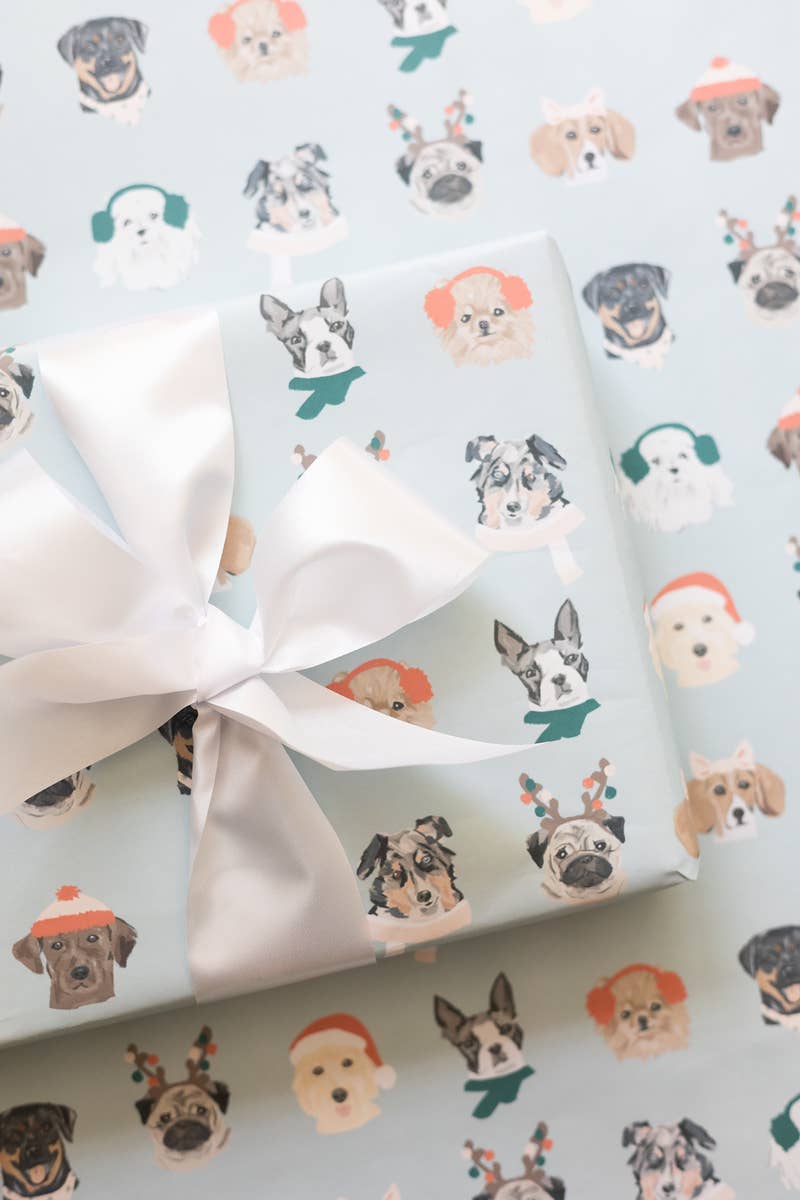 Holiday Dogs Wrapping Paper-Joy Paper Co.-Sister Shirts, Cute & Custom Tees for Mama & Littles in Trussville, Alabama.