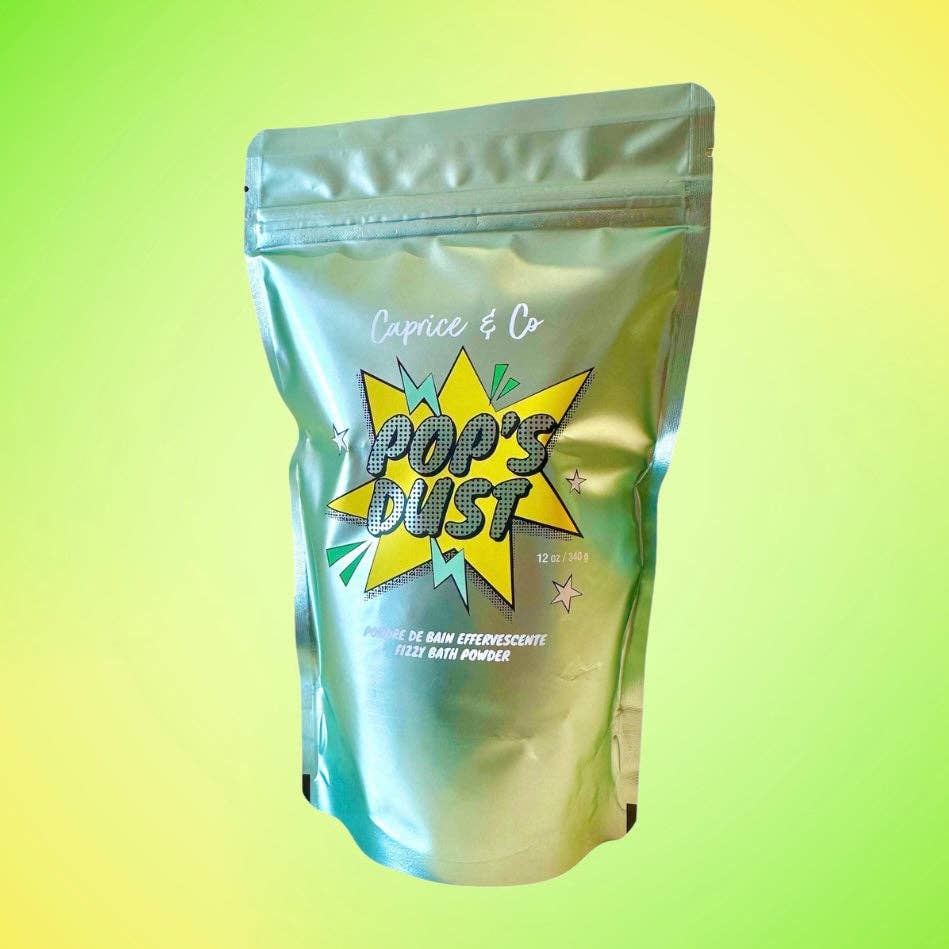 POP'S Dust Fizzy Powder | Green Fizzy Bath Dust-Beauty - Bath-Caprice & Co-Sister Shirts, Cute & Custom Tees for Mama & Littles in Trussville, Alabama.