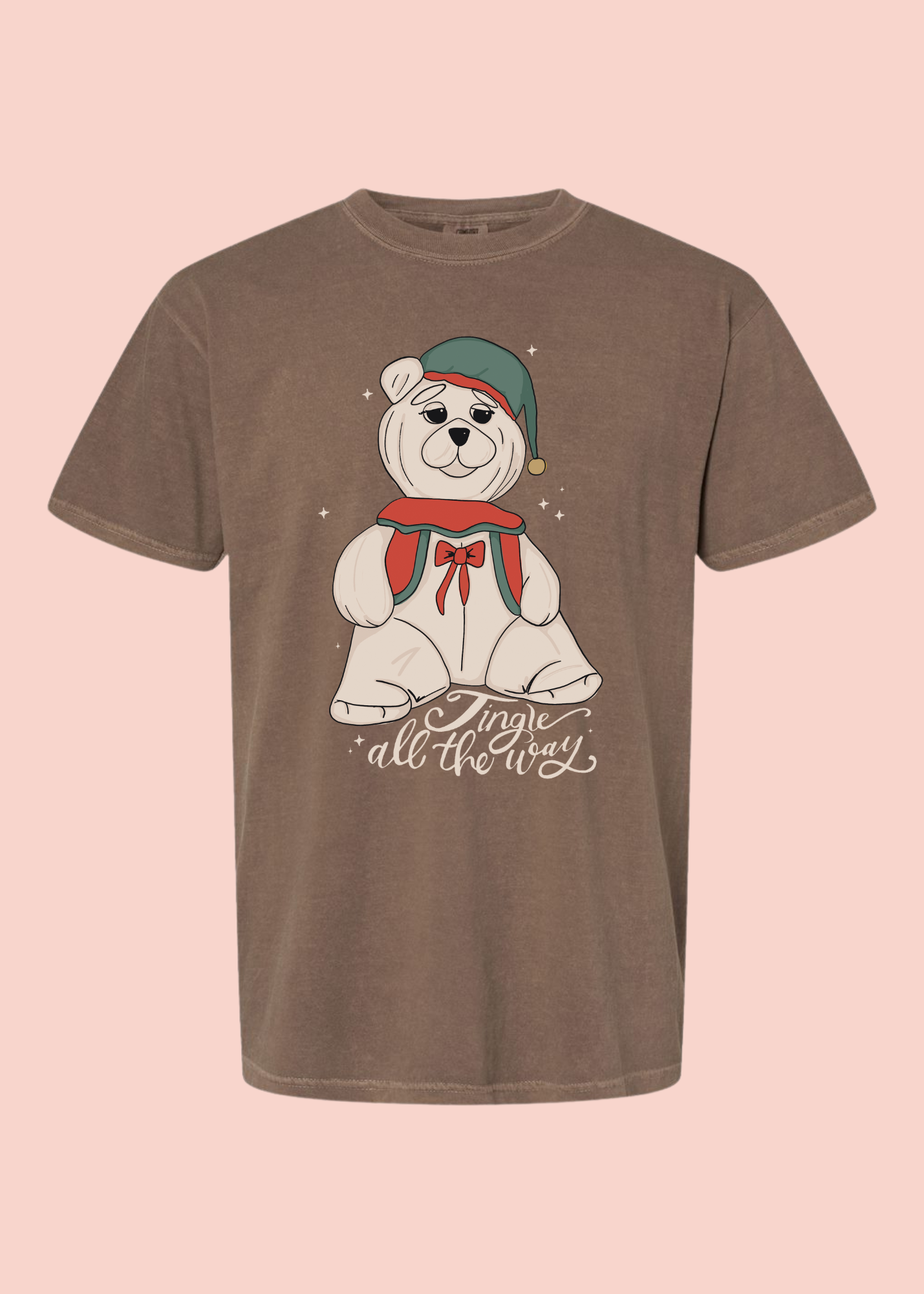 Jingle All the Way | Adult Garment Dyed Tee-Sister Shirts-Sister Shirts, Cute & Custom Tees for Mama & Littles in Trussville, Alabama.
