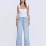 Soft Edge Wide Cuff Jeans | Women's Jeans-Womens- Bottoms =Jeans-VERVET by FLYING MONKEY-Sister Shirts, Cute & Custom Tees for Mama & Littles in Trussville, Alabama.