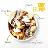 Chip Zel Pop | Chocolate Popcorn | 5-ounce Bags-Home - Gourmet-Funky Chunky-Sister Shirts, Cute & Custom Tees for Mama & Littles in Trussville, Alabama.