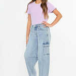 The Barrel Babe | Youth Low-Slung Jeans-Youth - Bottoms - Jeans-Kan Can USA-Sister Shirts, Cute & Custom Tees for Mama & Littles in Trussville, Alabama.