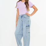 The Barrel Babe | Youth Low-Slung Jeans-Youth - Bottoms - Jeans-Kan Can USA-Sister Shirts, Cute & Custom Tees for Mama & Littles in Trussville, Alabama.