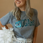 Cougars Foil | Mom Crop Tee-Womens - Tops - Tees-Sister Shirts-Sister Shirts, Cute & Custom Tees for Mama & Littles in Trussville, Alabama.