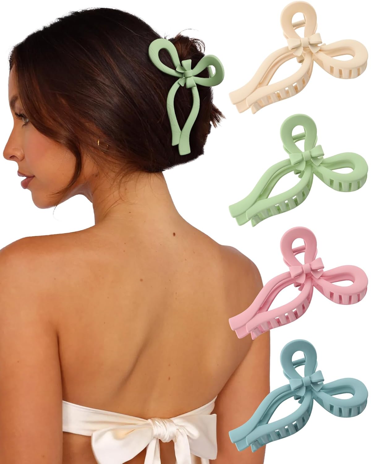 Bow Knot Hair Claw Clip | Matte Finish-Women - Accessories - Hair-amazon-Sister Shirts, Cute & Custom Tees for Mama & Littles in Trussville, Alabama.
