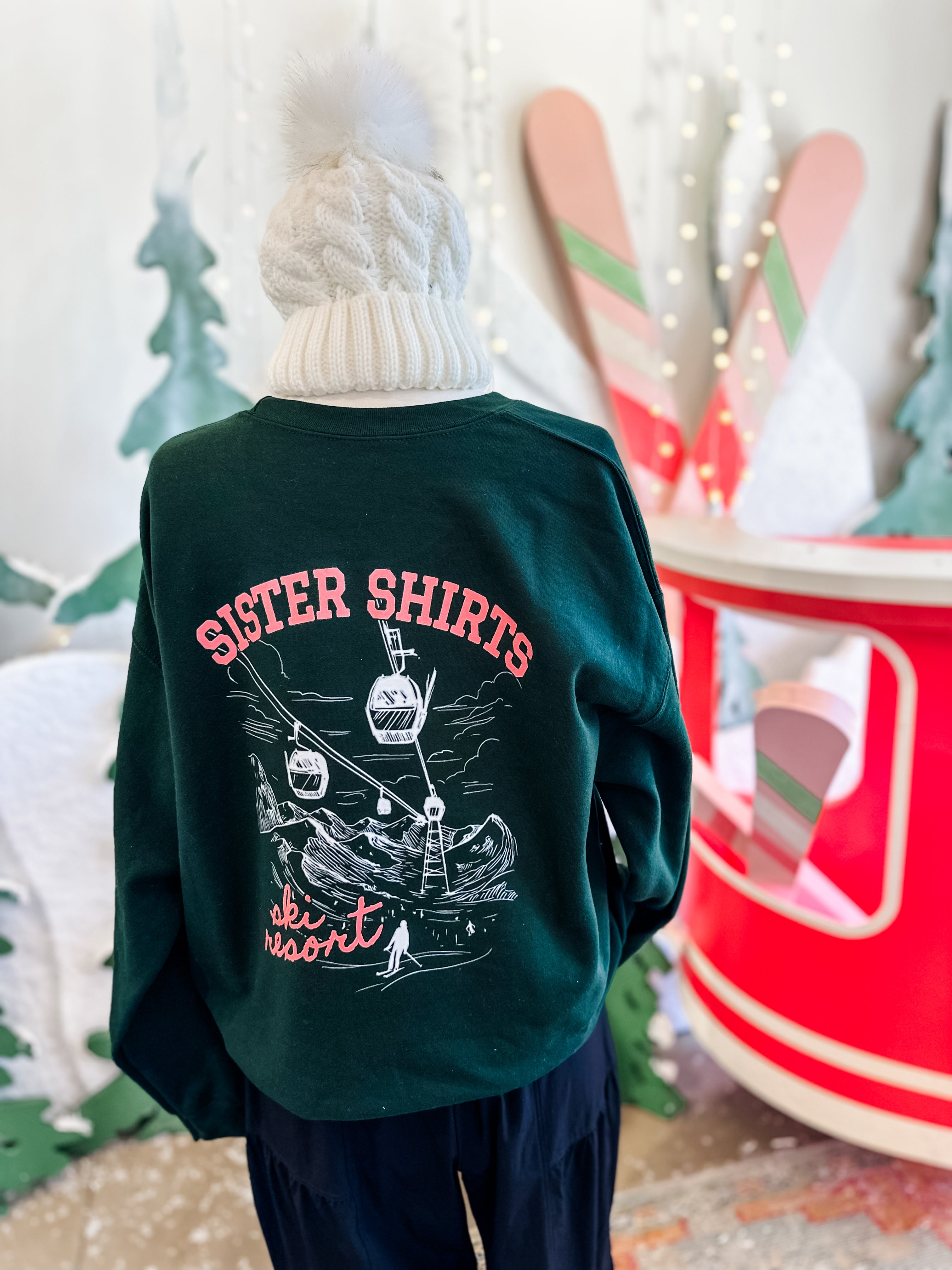 Ski Resort | Adult Crewneck-Women - Tops - Crewnecks-Sister Shirts-Sister Shirts, Cute & Custom Tees for Mama & Littles in Trussville, Alabama.