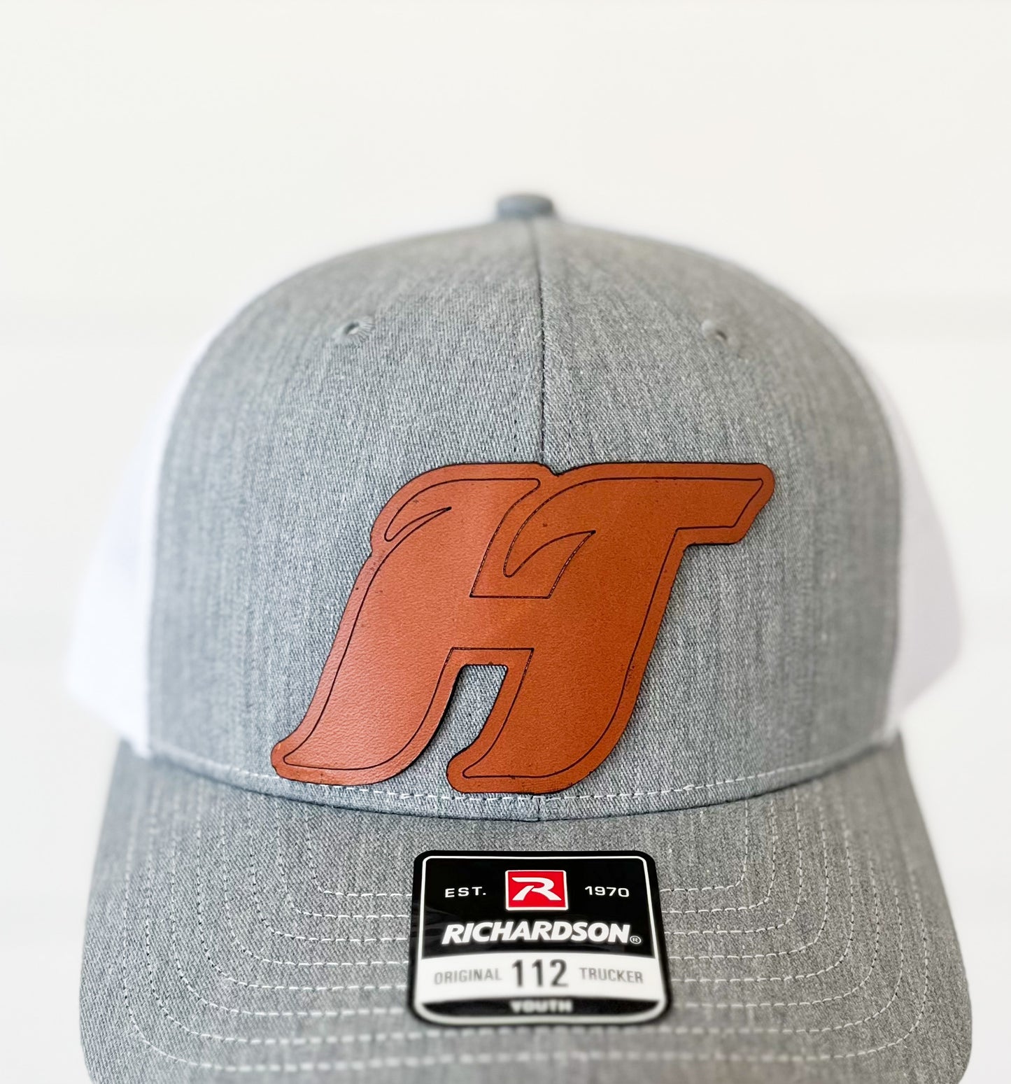 HT Swoosh Leather Patch | Youth Richardson 112 Hat-Hats-Richardson-Sister Shirts, Cute & Custom Tees for Mama & Littles in Trussville, Alabama.
