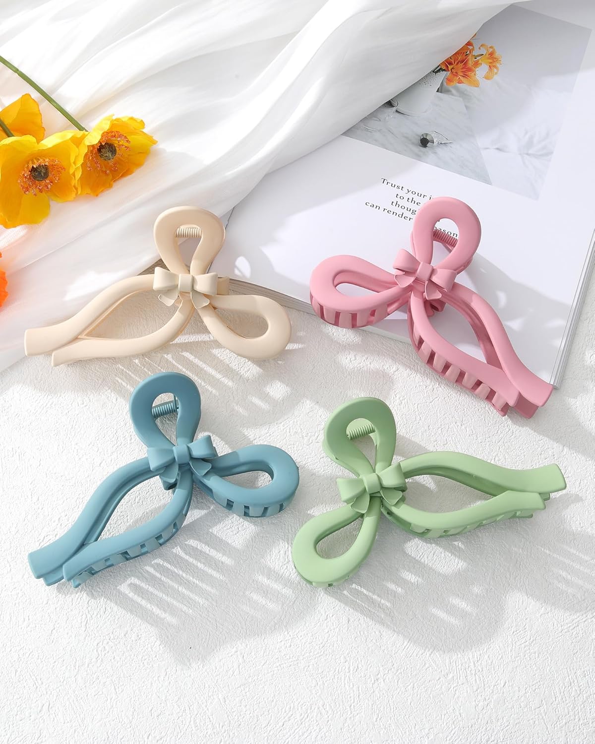 Bow Knot Hair Claw Clip | Matte Finish-amazon-Sister Shirts, Cute & Custom Tees for Mama & Littles in Trussville, Alabama.