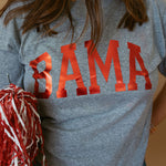 Bama Foil | Mom Crop Tee-Womens - Tops - Tees-Sister Shirts-Sister Shirts, Cute & Custom Tees for Mama & Littles in Trussville, Alabama.