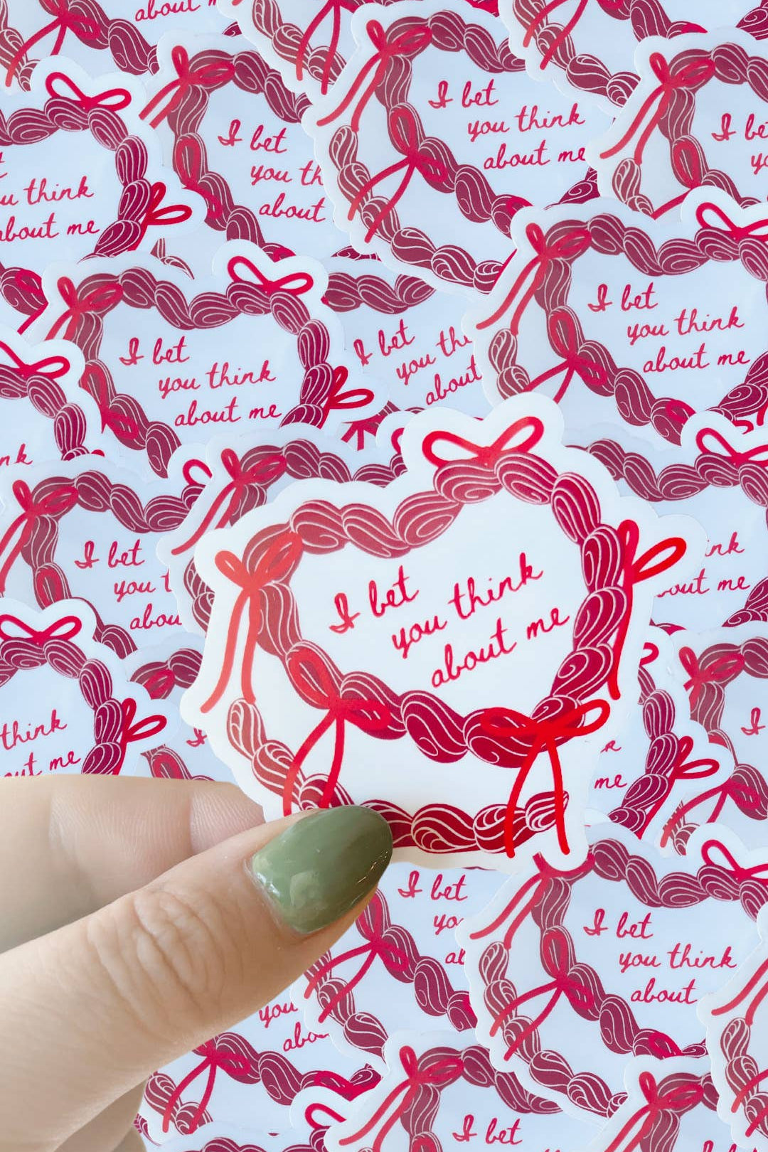 I Bet You Think About Me | Waterproof Sticker-Home - Stationery - Stickers-Typo Lettering Co-Sister Shirts, Cute & Custom Tees for Mama & Littles in Trussville, Alabama.