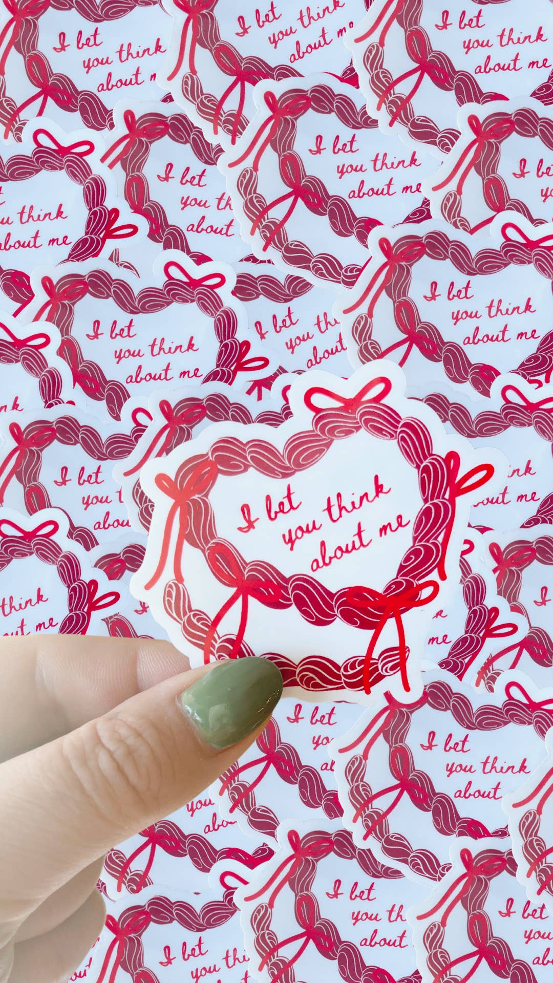 I Bet You Think About Me | Waterproof Sticker-Home - Stationery - Stickers-Typo Lettering Co-Sister Shirts, Cute & Custom Tees for Mama & Littles in Trussville, Alabama.