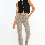 Leopard Lane | High Rise Straight Jeans-Women - Bottoms - Pants-Kan Can USA-Sister Shirts, Cute & Custom Tees for Mama & Littles in Trussville, Alabama.