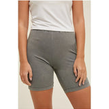 Washed Cotton Biker Shorts | Grey-women - bottoms - shorts-Wishlist-Sister Shirts, Cute & Custom Tees for Mama & Littles in Trussville, Alabama.