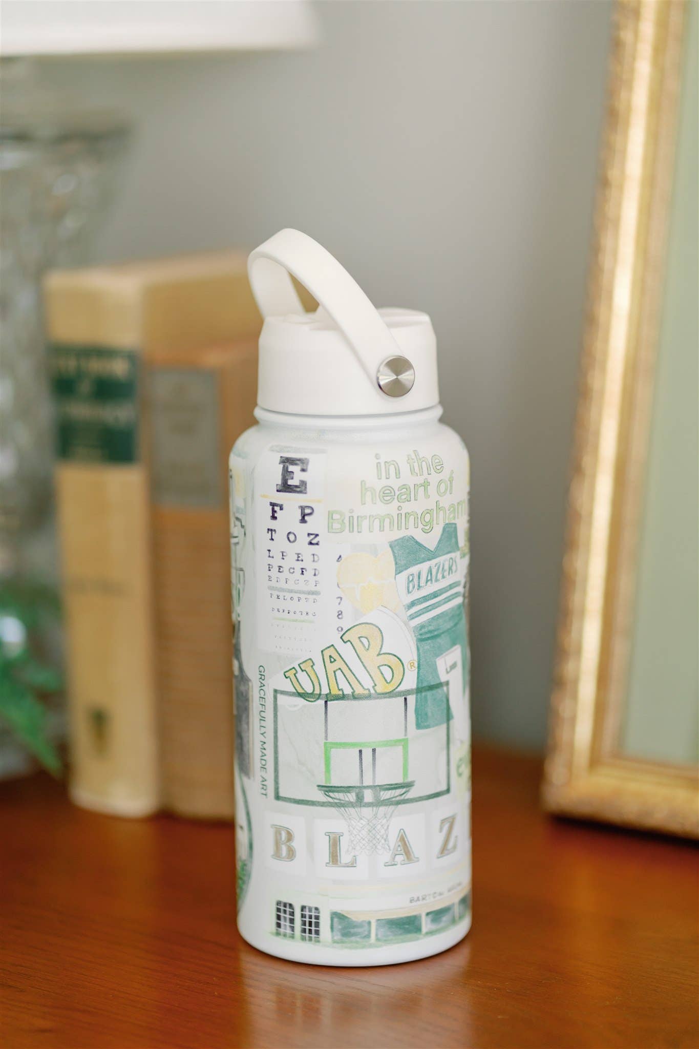 UAB 32 oz Insulated Water Bottle-Gracefully Made Art-Sister Shirts, Cute & Custom Tees for Mama & Littles in Trussville, Alabama.