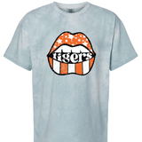 Auburn Distressed Lips | Adult Colorblast Tee-Womens - Tops - Tees-Sister Shirts-Sister Shirts, Cute & Custom Tees for Mama & Littles in Trussville, Alabama.