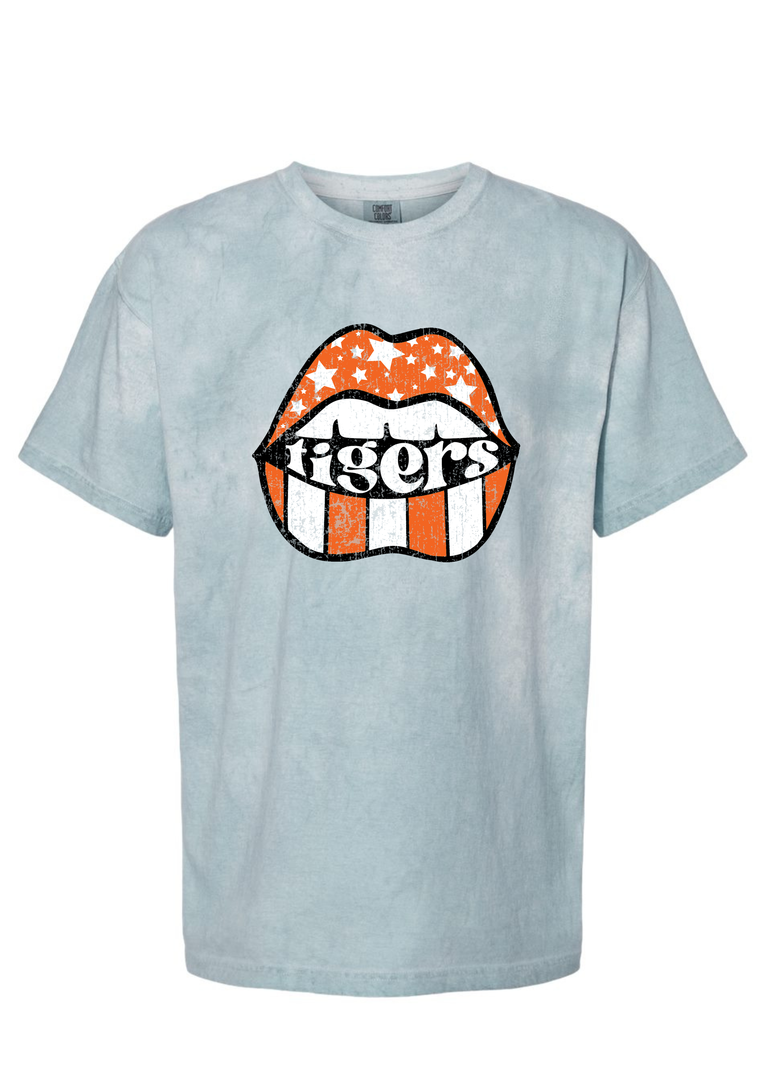 Auburn Distressed Lips | Adult Colorblast Tee-Womens - Tops - Tees-Sister Shirts-Sister Shirts, Cute & Custom Tees for Mama & Littles in Trussville, Alabama.