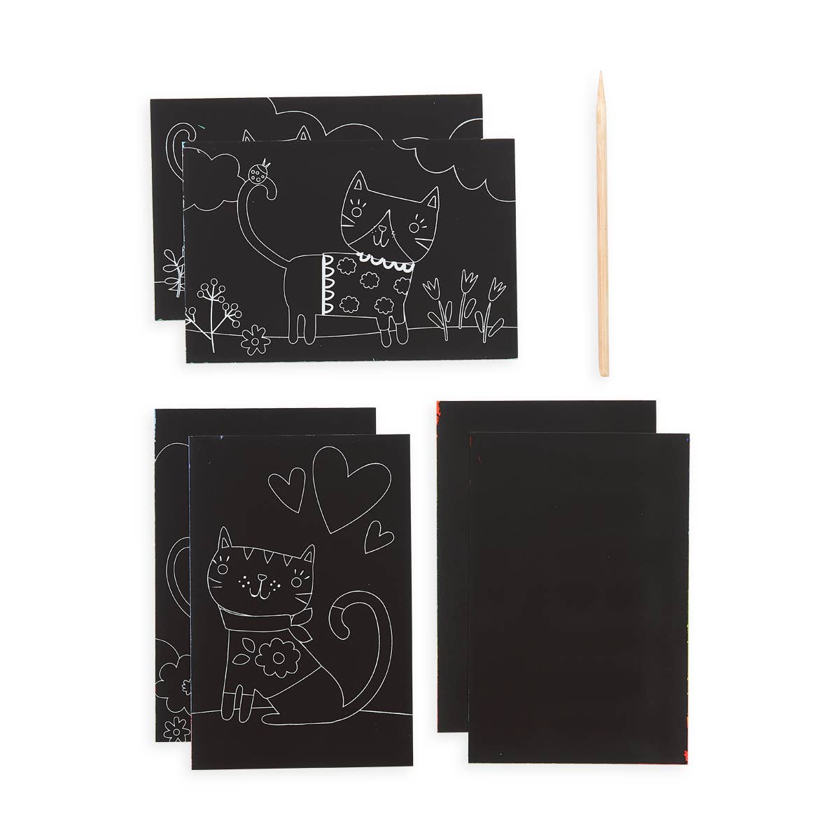 Mini Scratch & Scribble Art Kit | Cutie Cats-Drawing + Painting-OOLY-Sister Shirts, Cute & Custom Tees for Mama & Littles in Trussville, Alabama.