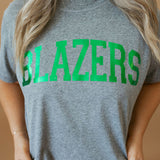 Blazers Foil | Mom Crop Tee-Womens - Tops - Tees-Sister Shirts-Sister Shirts, Cute & Custom Tees for Mama & Littles in Trussville, Alabama.