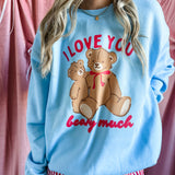 I Love You Beary Much Teddy Bear | Adult Crewneck | RTS-Sister Shirts-Sister Shirts, Cute & Custom Tees for Mama & Littles in Trussville, Alabama.