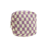 Mini Checkered Travel Pouch in Lavender-Women - Bags-Zenana-Sister Shirts, Cute & Custom Tees for Mama & Littles in Trussville, Alabama.