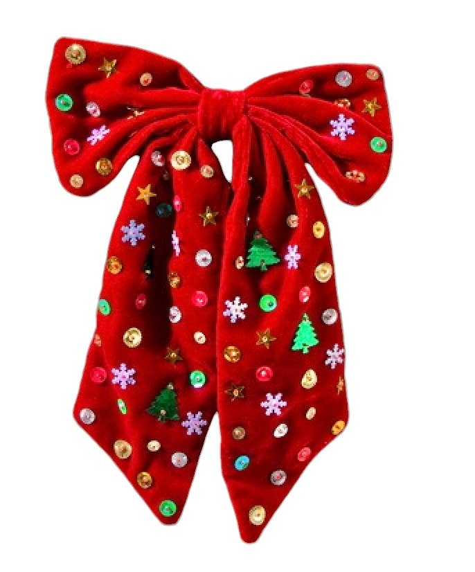 Merry Moments Bow | Hair Bow-Youth - Accessories - Hair-Mavi Bandz-Sister Shirts, Cute & Custom Tees for Mama & Littles in Trussville, Alabama.