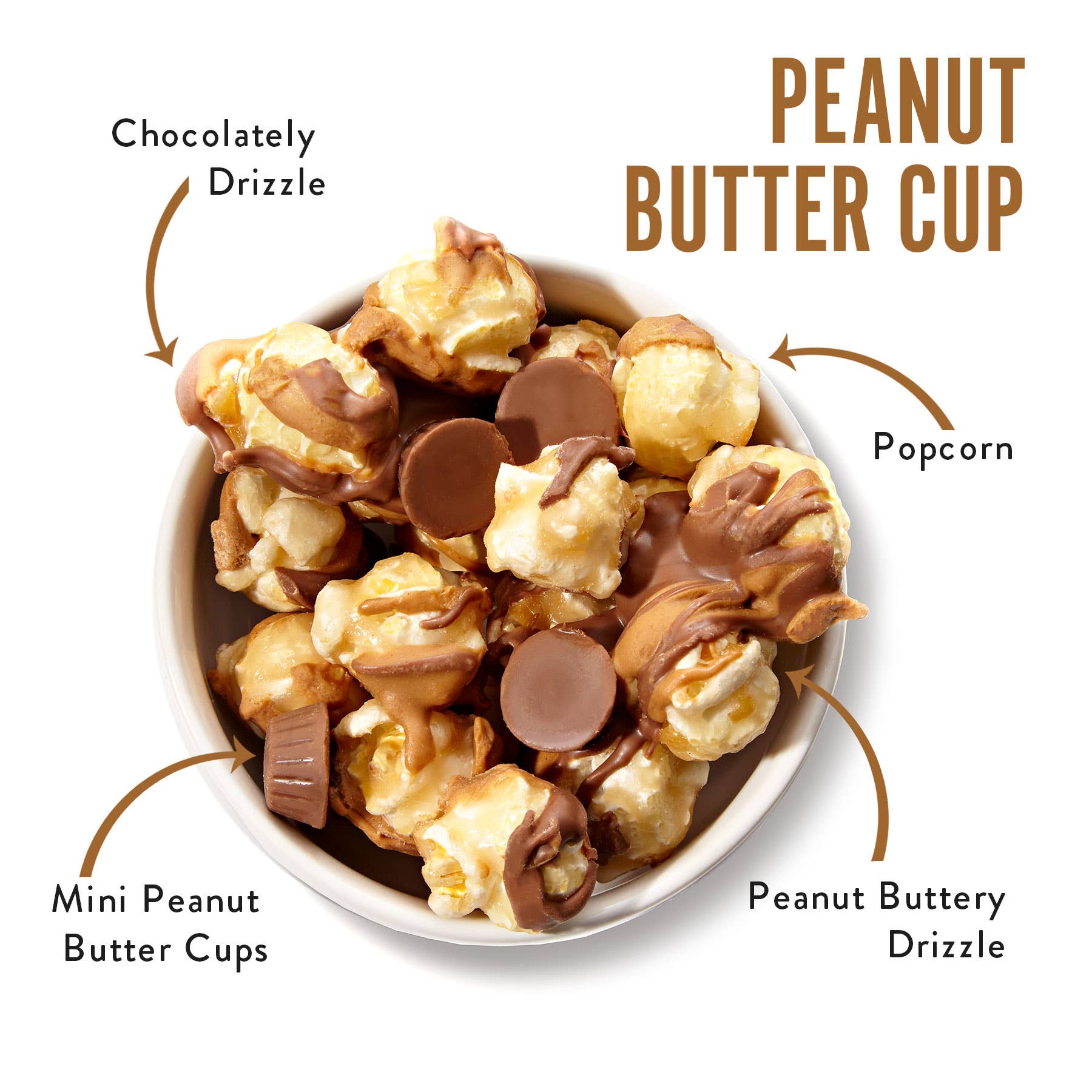 Peanut Butter Cup | Chocolate Popcorn | 19-once Canisters-Home - Gourmet-Funky Chunky-Sister Shirts, Cute & Custom Tees for Mama & Littles in Trussville, Alabama.