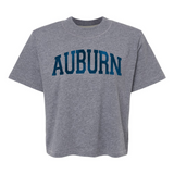 Auburn Foil | Mom Crop Tee-Womens - Tops - Tees-Sister Shirts-Sister Shirts, Cute & Custom Tees for Mama & Littles in Trussville, Alabama.