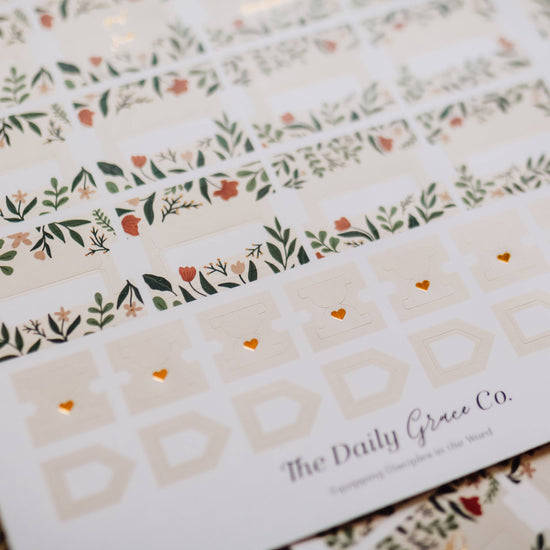 Rust Floral Bible Tabs-The Daily Grace Co-Sister Shirts, Cute & Custom Tees for Mama & Littles in Trussville, Alabama.