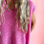 The Sutton in Bubblegum Pink | Sweater Vest-Women - Tops - Blouses-Zenana-Sister Shirts, Cute & Custom Tees for Mama & Littles in Trussville, Alabama.