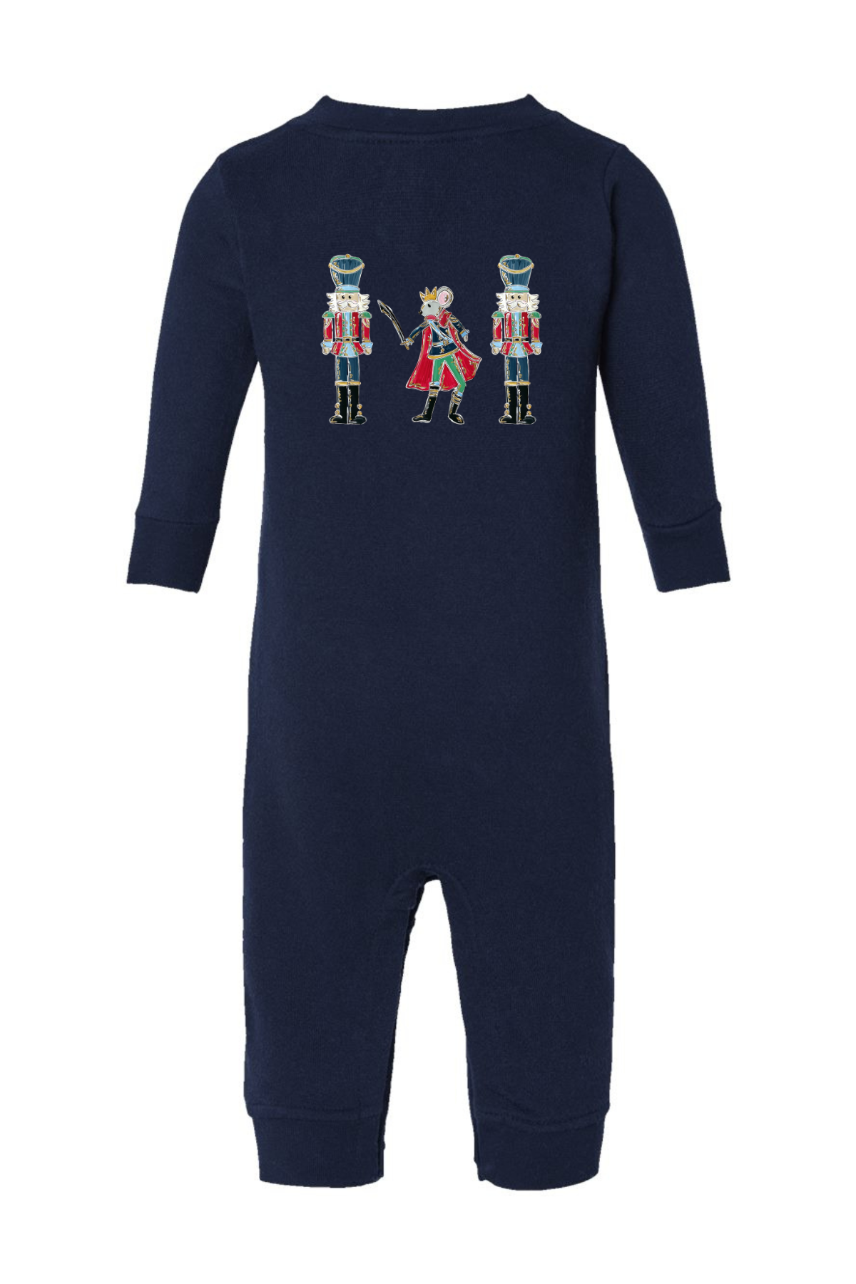 DL Designs Nutcracker | Baby Fleece Romper-Rompers-Sister Shirts-Sister Shirts, Cute & Custom Tees for Mama & Littles in Trussville, Alabama.