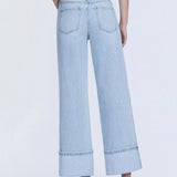 Soft Edge Wide Cuff Jeans | Women's Jeans-Womens- Bottoms =Jeans-VERVET by FLYING MONKEY-Sister Shirts, Cute & Custom Tees for Mama & Littles in Trussville, Alabama.