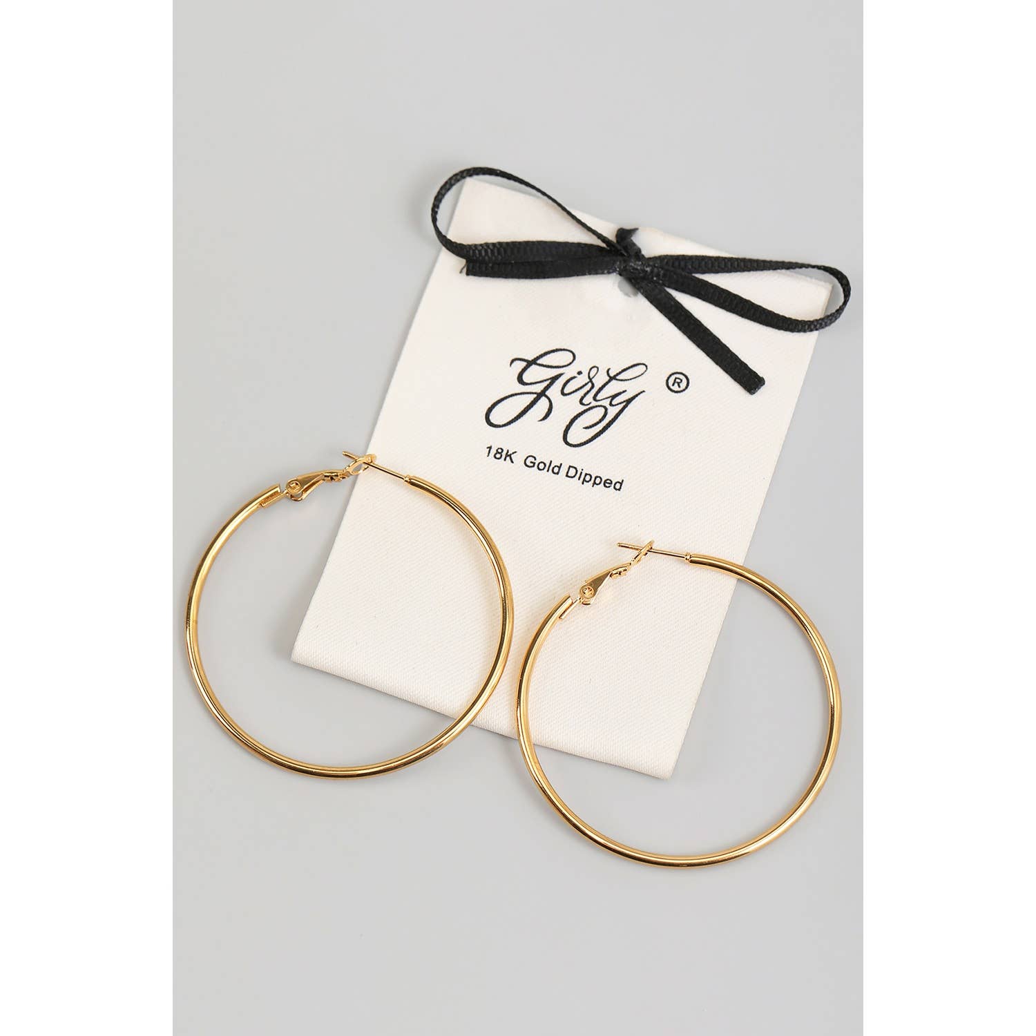 CLASSY 18K GOLD DIPPED HOOPS: GOLD / 1 SIZE-Girly-Sister Shirts, Cute & Custom Tees for Mama & Littles in Trussville, Alabama.