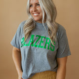 Blazers Foil | Mom Crop Tee-Womens - Tops - Tees-Sister Shirts-Sister Shirts, Cute & Custom Tees for Mama & Littles in Trussville, Alabama.