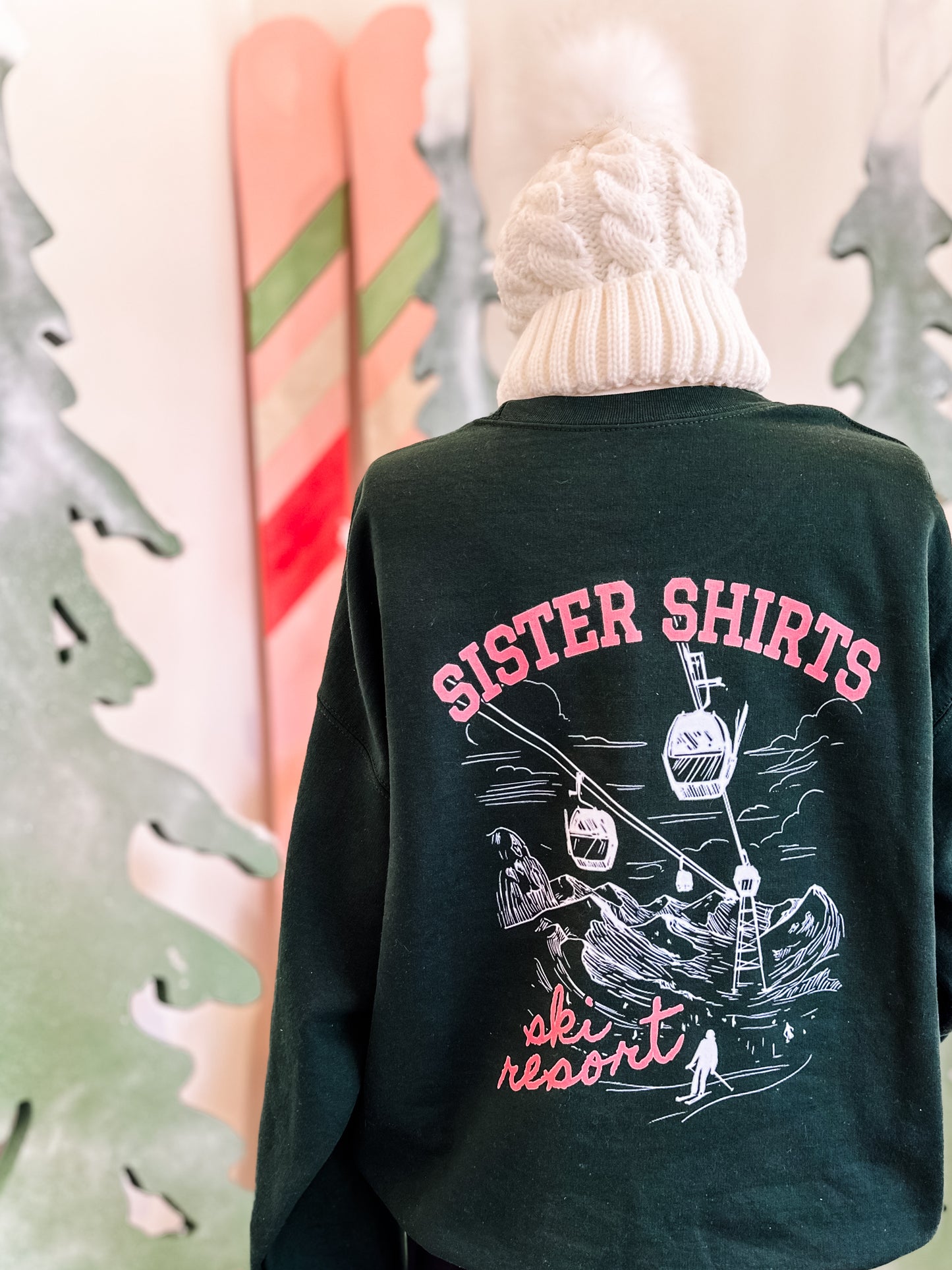 Ski Resort | Adult Crewneck-Sister Shirts-Sister Shirts, Cute & Custom Tees for Mama & Littles in Trussville, Alabama.