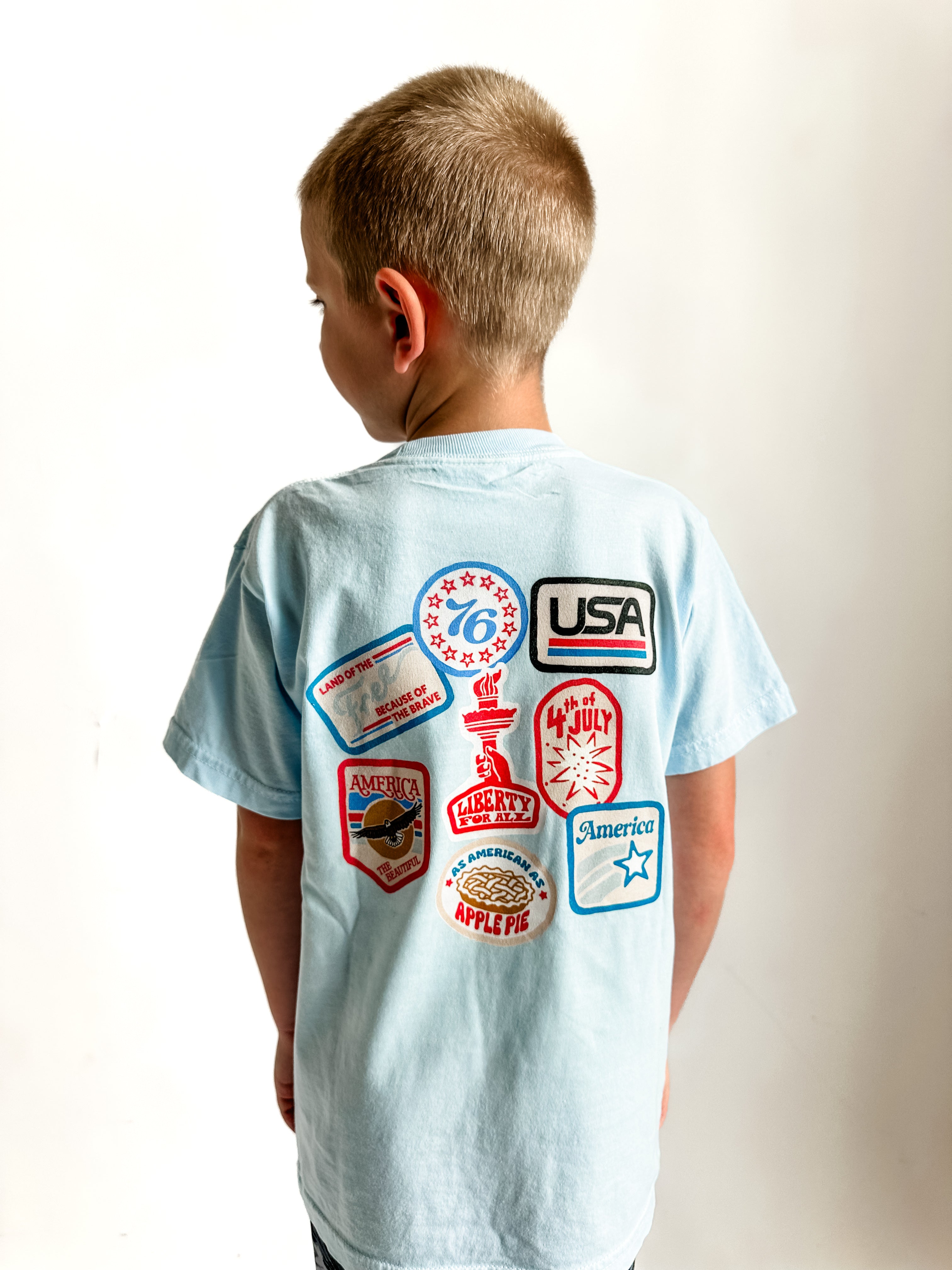 USA Patches l Youth Tee l RTS-Sister Shirts-Sister Shirts, Cute & Custom Tees for Mama & Littles in Trussville, Alabama.
