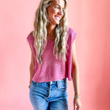 The Sutton in Bubblegum Pink | Sweater Vest-Women - Tops - Blouses-Zenana-Sister Shirts, Cute & Custom Tees for Mama & Littles in Trussville, Alabama.