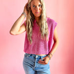 The Sutton in Bubblegum Pink | Sweater Vest-Women - Tops - Blouses-Zenana-Sister Shirts, Cute & Custom Tees for Mama & Littles in Trussville, Alabama.