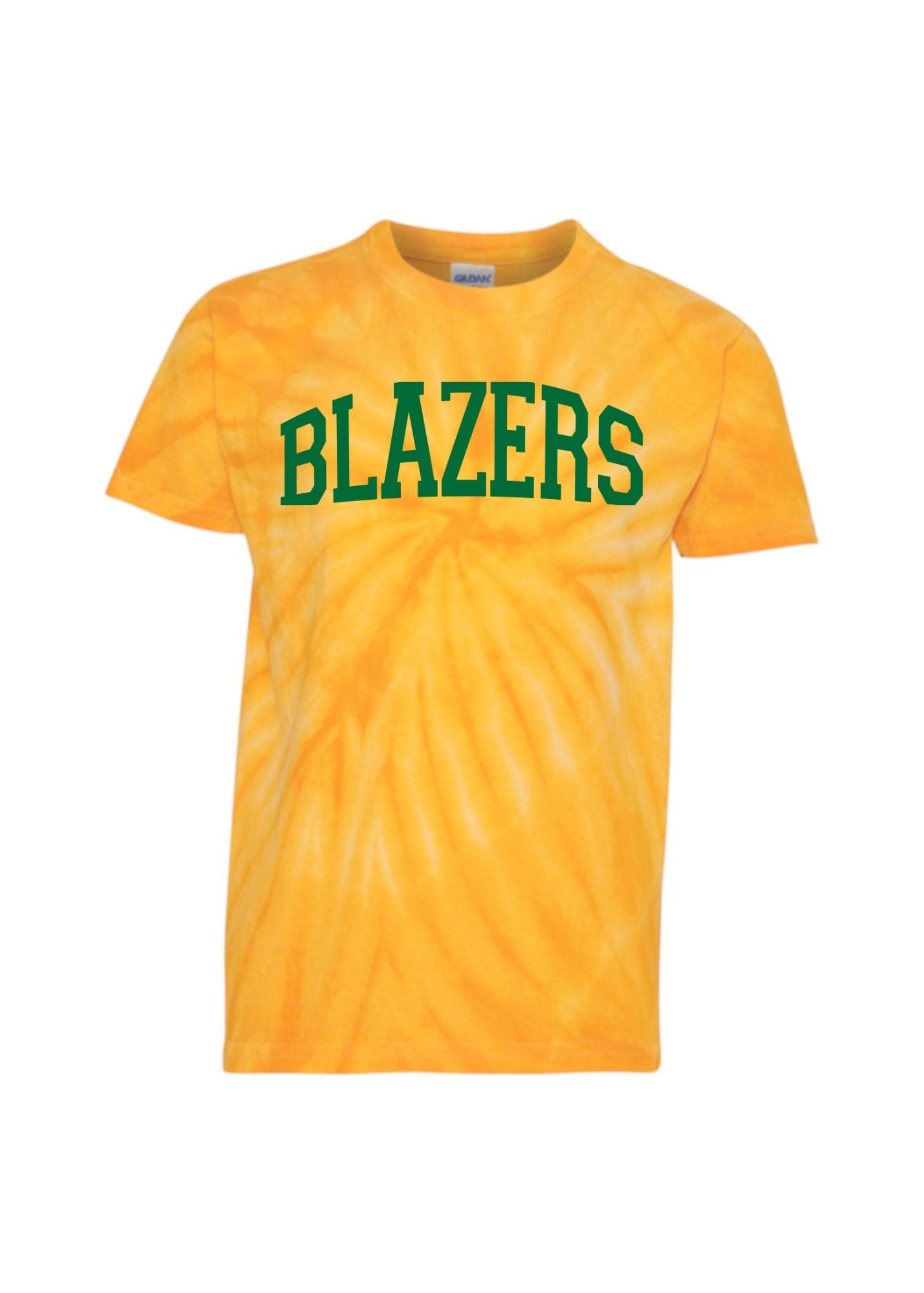 Blazers Foil | Kids Tie Dye Tee-Youth - Tops - Tees-Sister Shirts-Sister Shirts, Cute & Custom Tees for Mama & Littles in Trussville, Alabama.